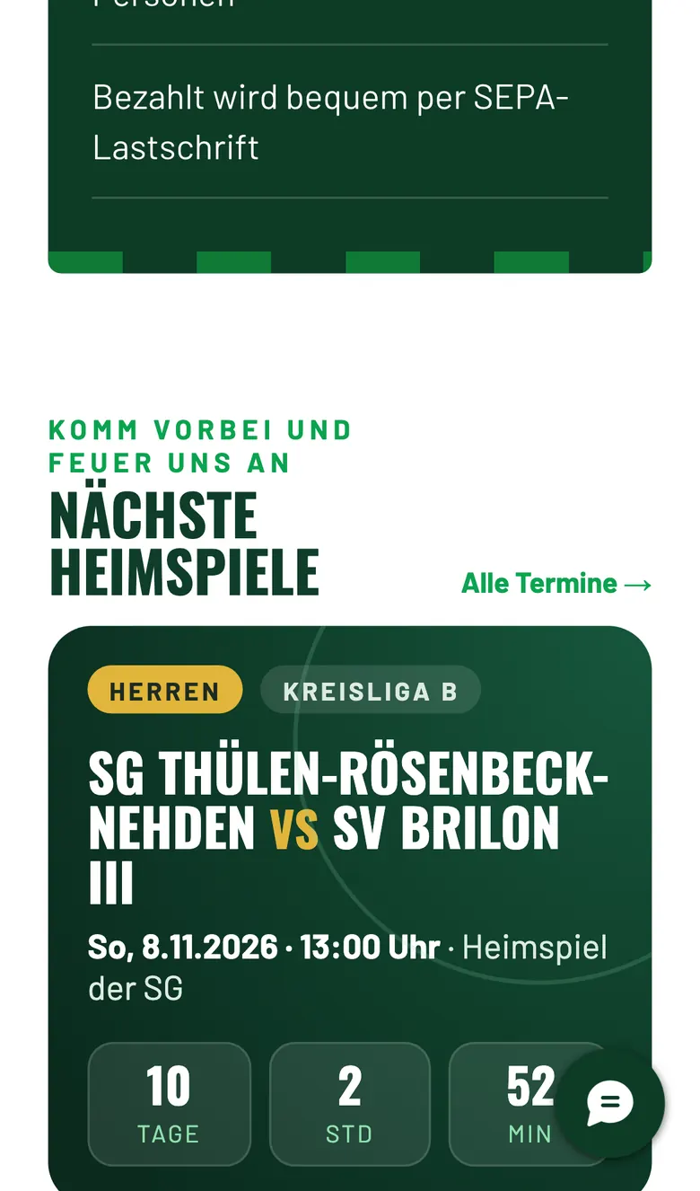 Nächstes Heimspiel mit Countdown am Handy