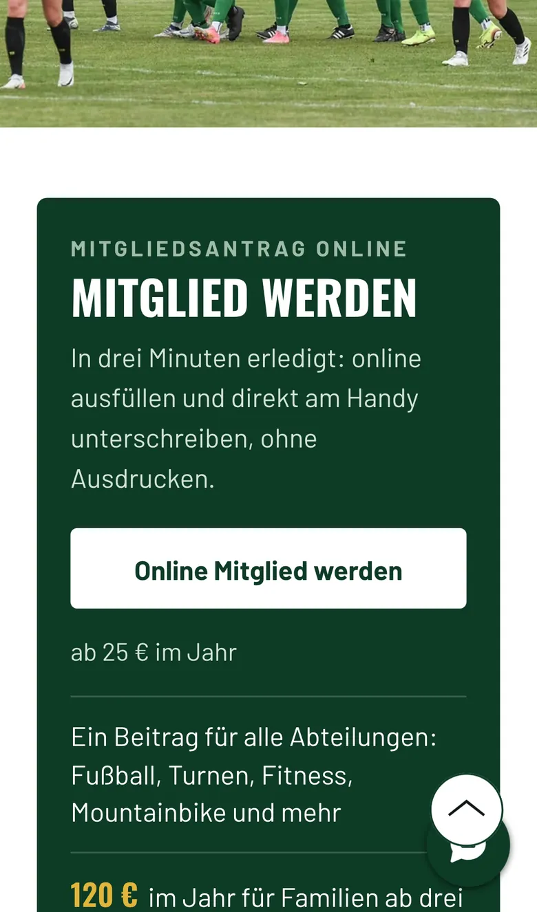 sv-thuelen.de am Handy: Mitgliedsantrag online